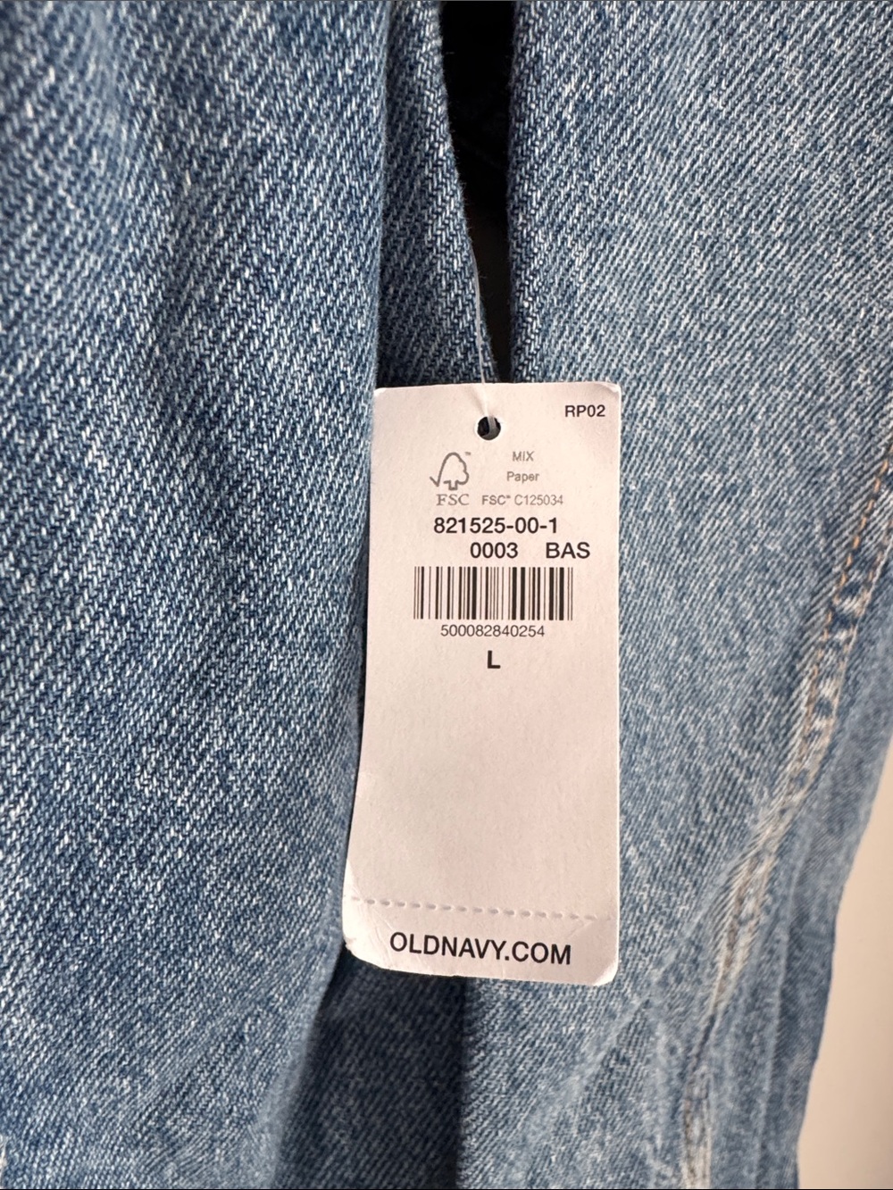 Old Navy Blue Denim Button-Up Jacket - Picture 3 of 4